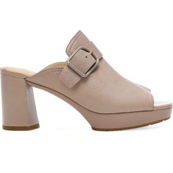 Donald J. Piner Gramercy Open Toe Platform Mule Mushroom -8.5 - Picture 3 of 11